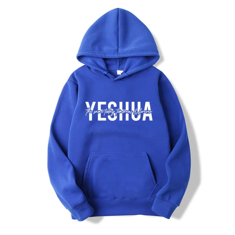 Yeshua Hoodie Christian Hooded Sweatshirt Religious Hoodies Bible Verse Pullover Women Faith Tops Christian Gifts Jesus Apparel